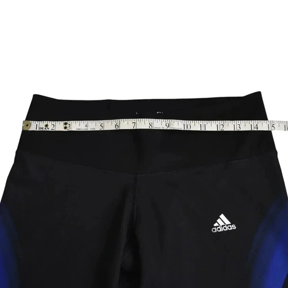 Adidas Leggings Techfit Climalite Medium Compression Black Blue Workout Size Med - Picture 9 of 12